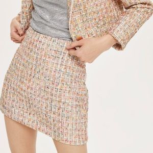 TopShop Boucle Mini Skirt size 4 (tweed style)